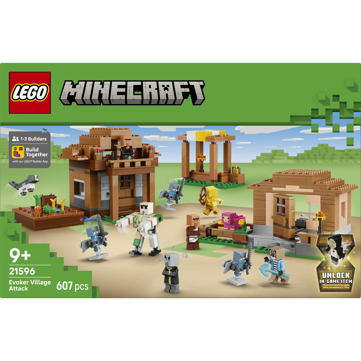LEGO Minecraft Evoker Village Attack Building Set 21596