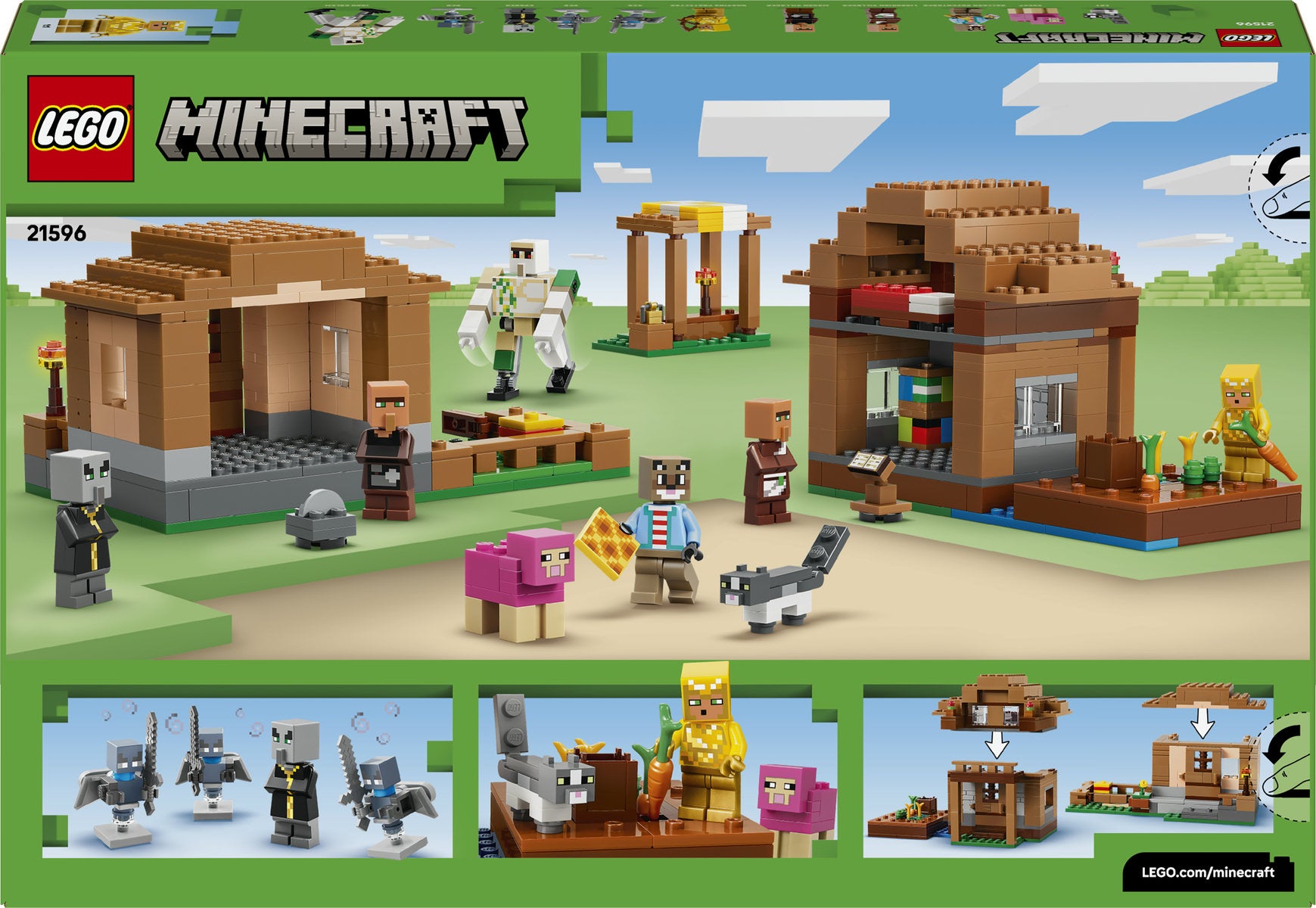 LEGO Minecraft Evoker Village Attack Building Set 21596