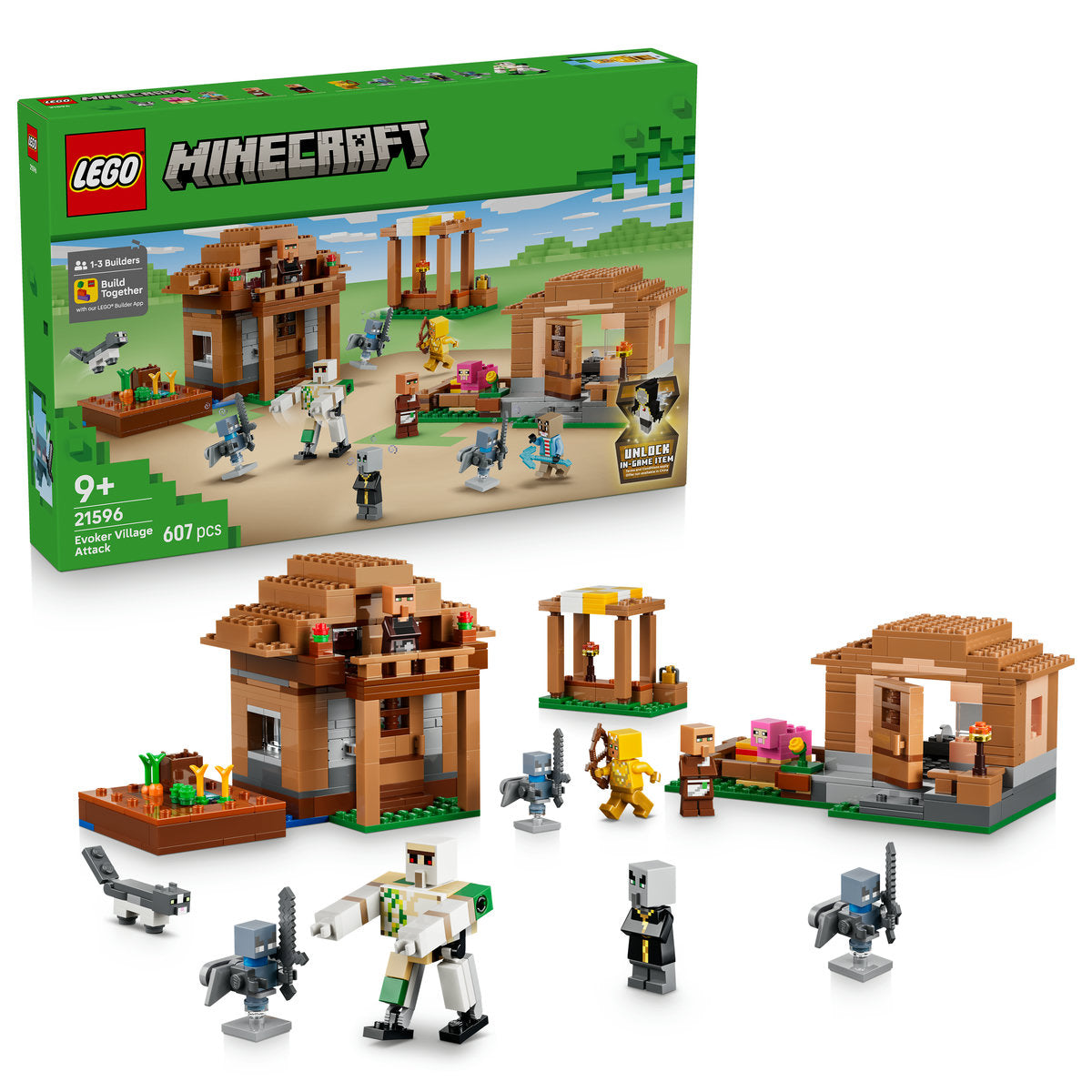 LEGO Minecraft Evoker Village Attack Building Set 21596