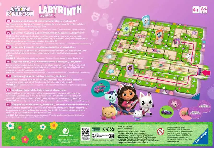 Gabby's Dollhouse Labyrinth Junior Board Game