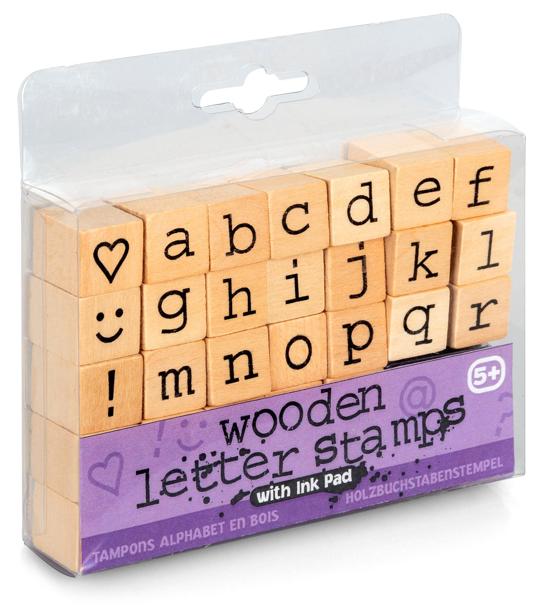 Wooden Alphabet Letter Stamp Set