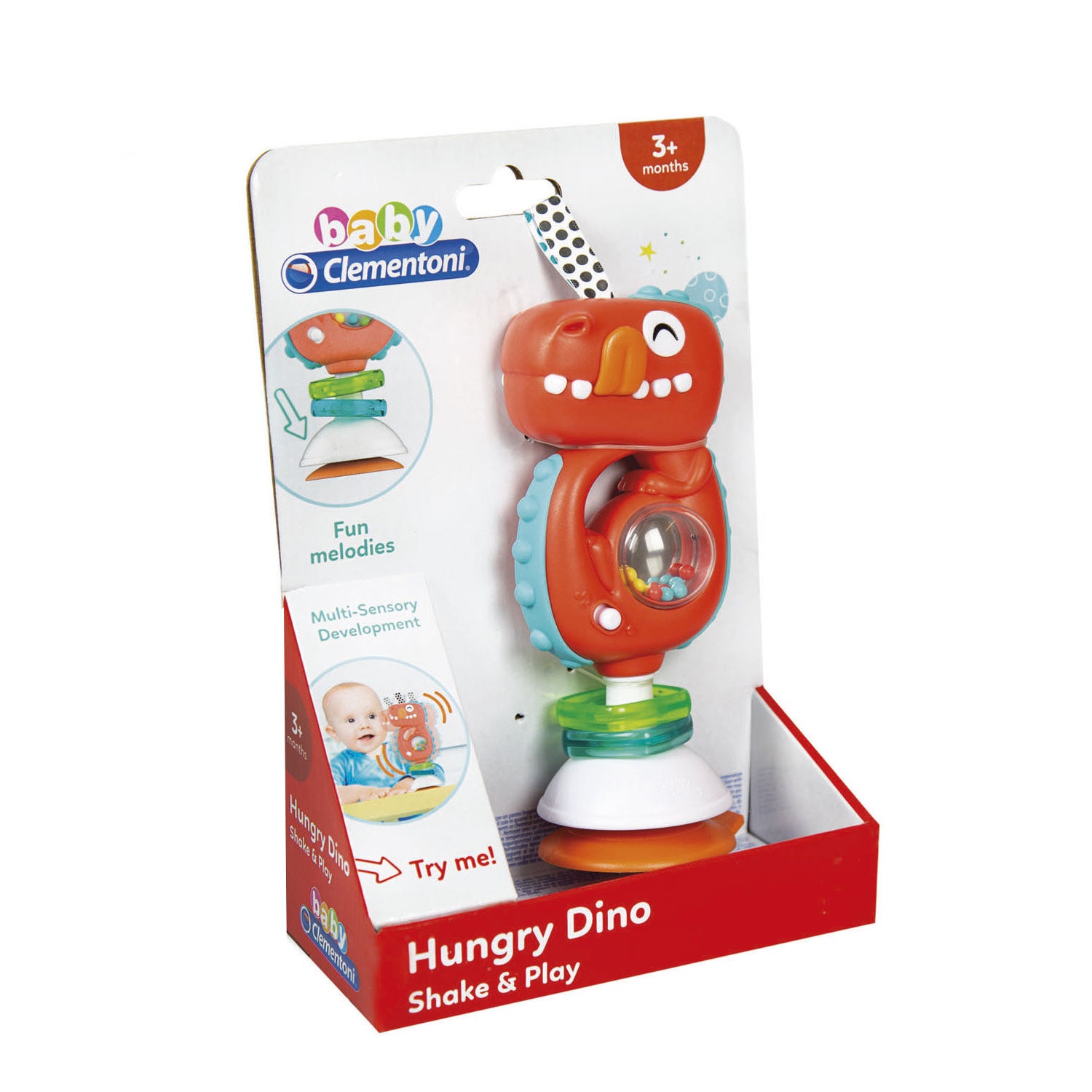 Hungry Dino Electronic Suction Rattle