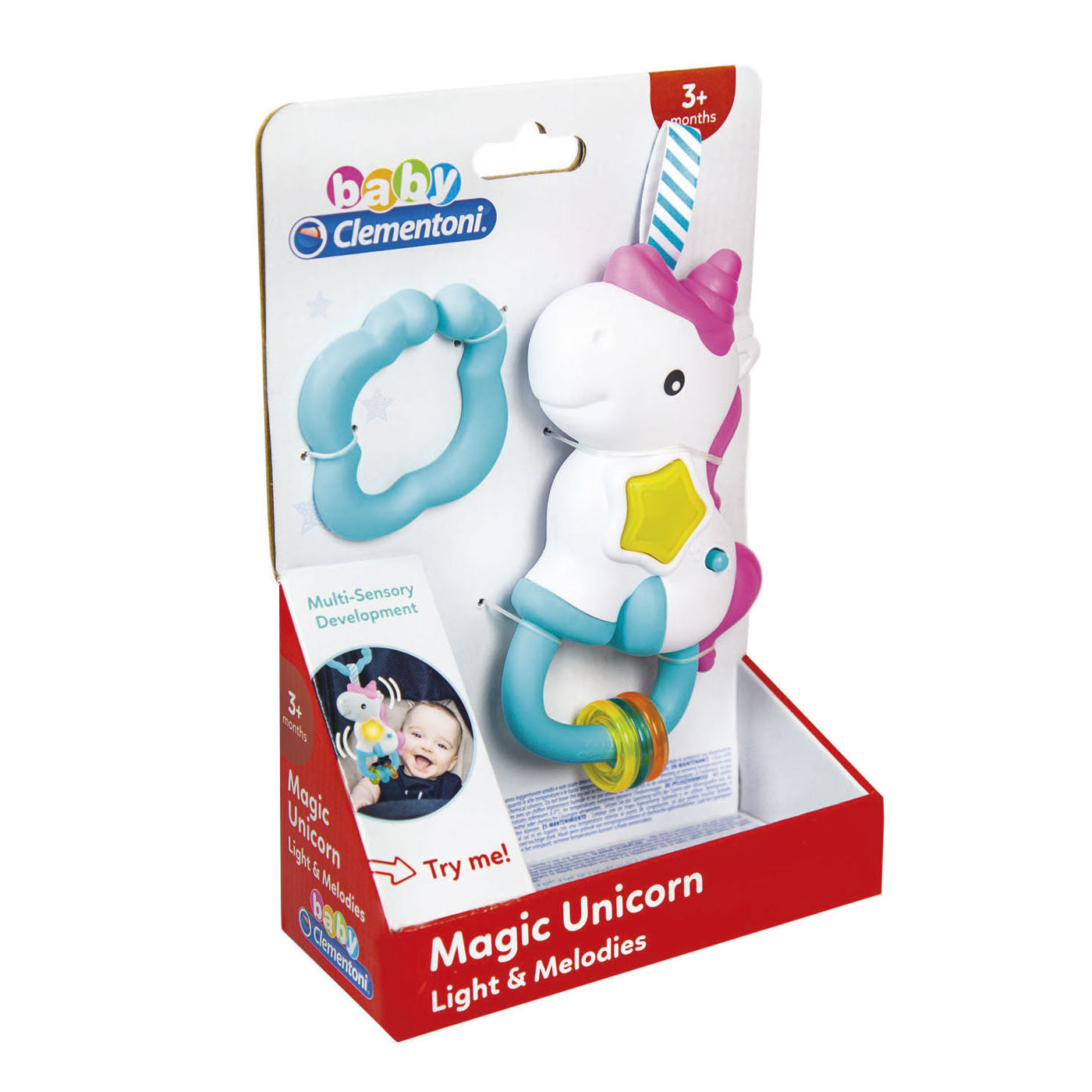 Unicorn Electronic Clip On Rattle