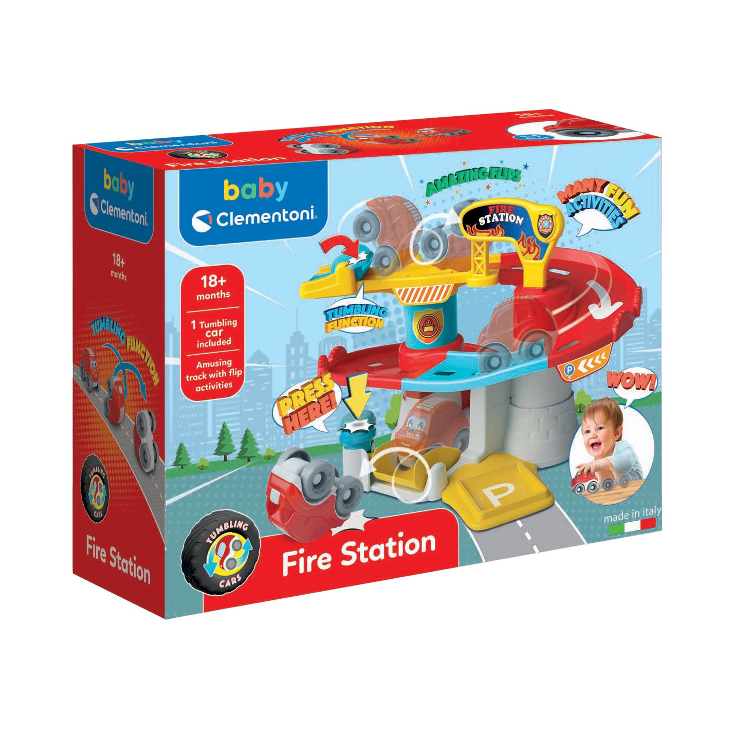 Tumbling Cars Fire Station with Car