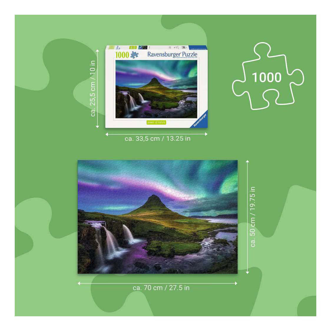 Ravensburger Aurora Over Kirkjufell 1000 Piece Jigsaw Puzzle