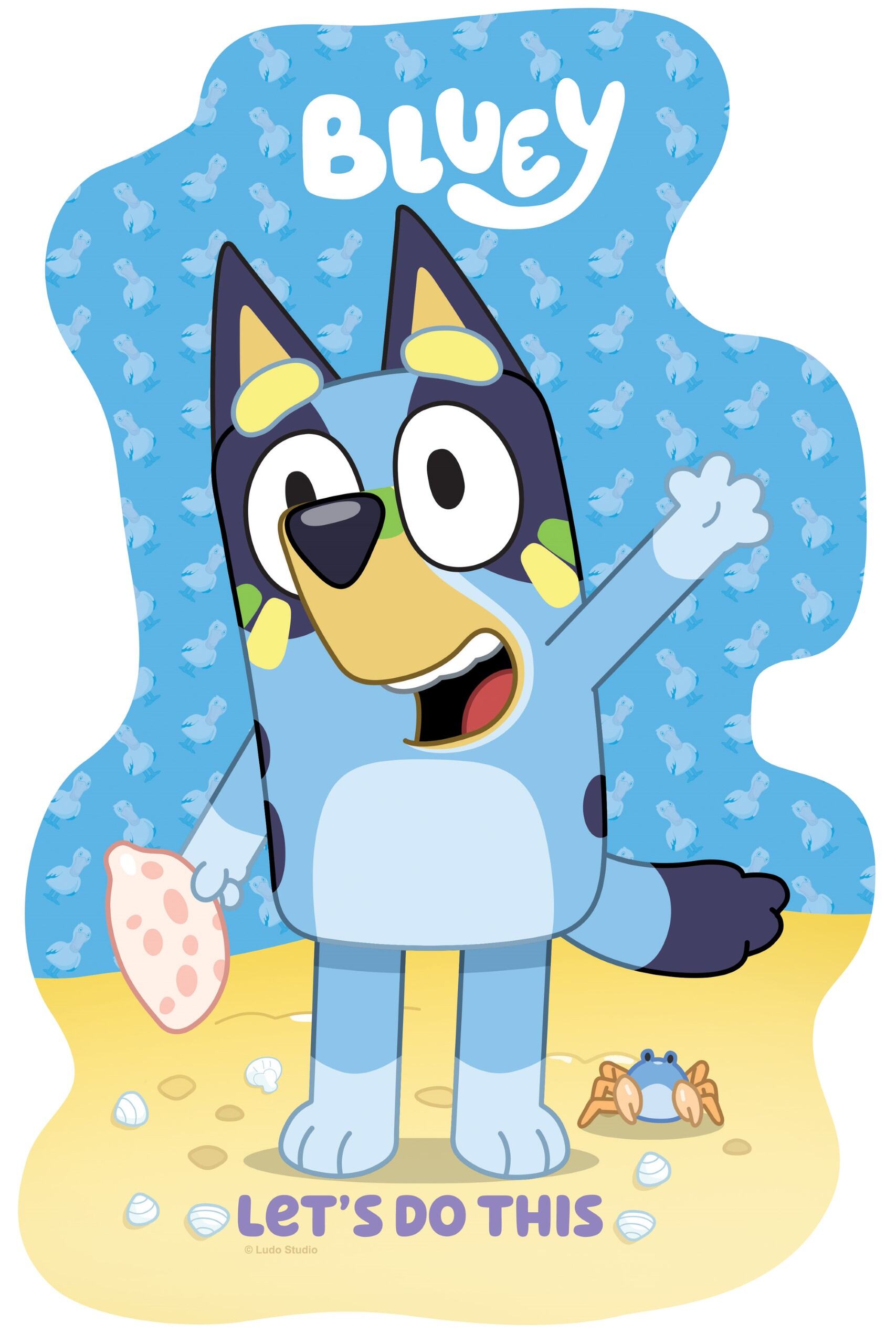 Bluey, 4x Large Shaped Puzzles