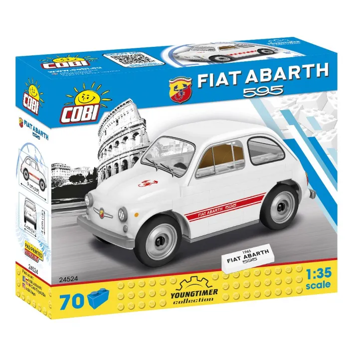 COBI 1965 Fiat Abarth 595 Car Building Set 70 Pieces