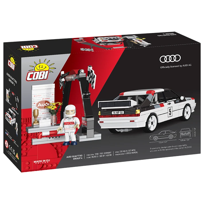 COBI Audi Quattro Group 4 1981 Car Building Set 167 Pieces