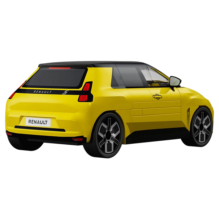 COBI Renault 5 E-Tech Electric Yellow Car Building Set 78 Pieces