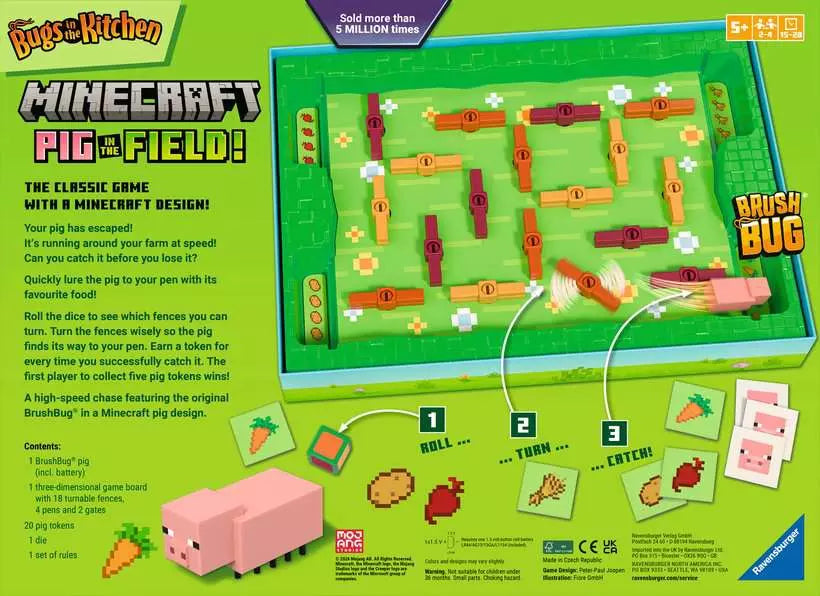 Ravensburger Minecraft Pig in the Field Board Game