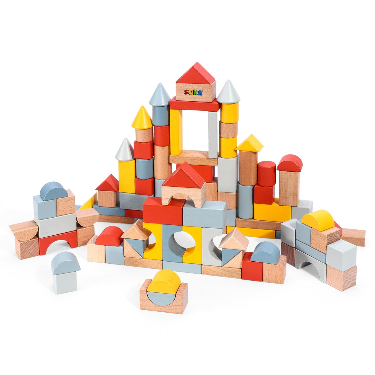 Soka Wooden Blocks 100Pcs
