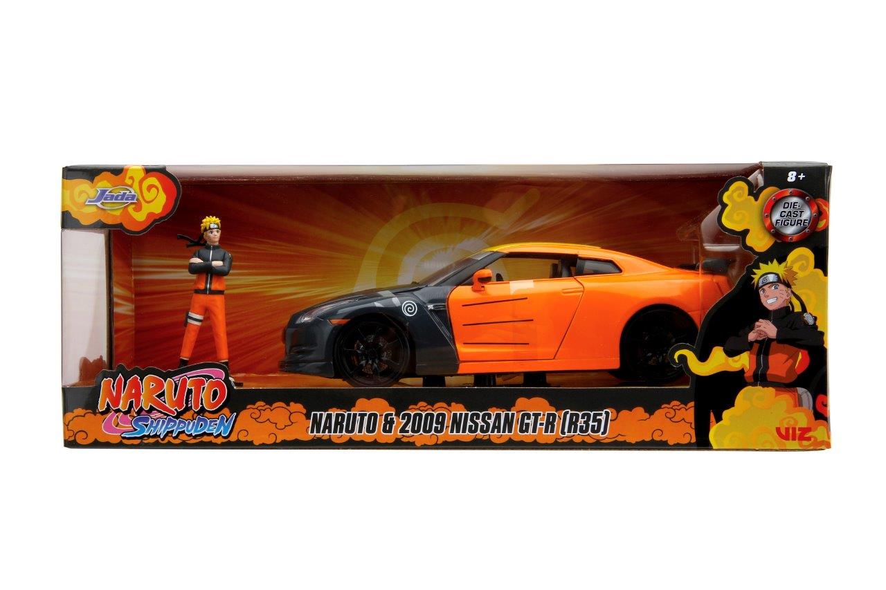 Naruto Shippenden 2009 Nissan GTR 1:24 Scale Die Cast Vehicle with Naruto Figure