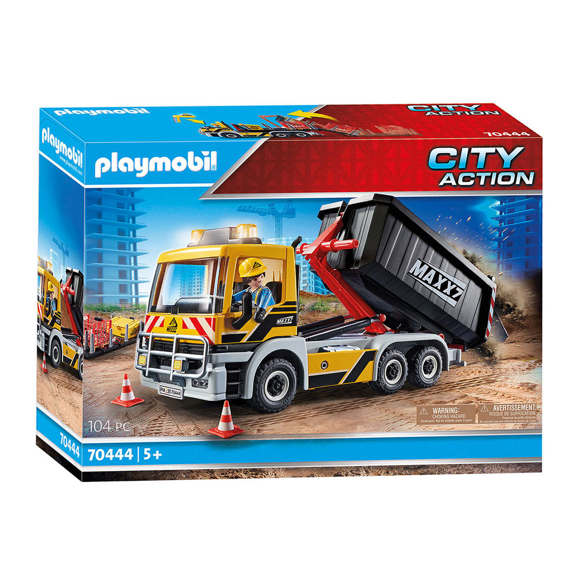 Playmobil 70444 City Action Construction Truck with Tilting Trailer