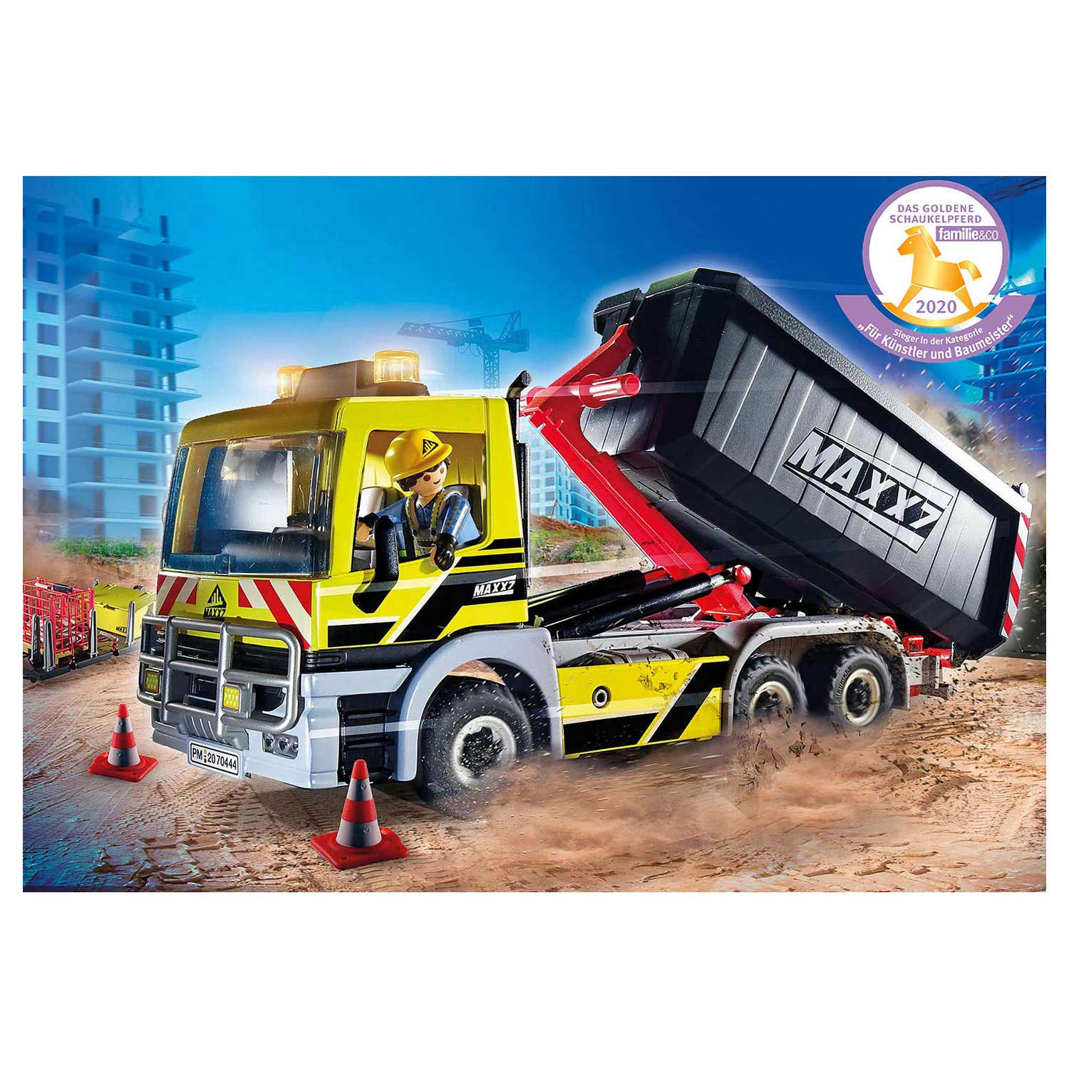 Playmobil 70444 City Action Construction Truck with Tilting Trailer