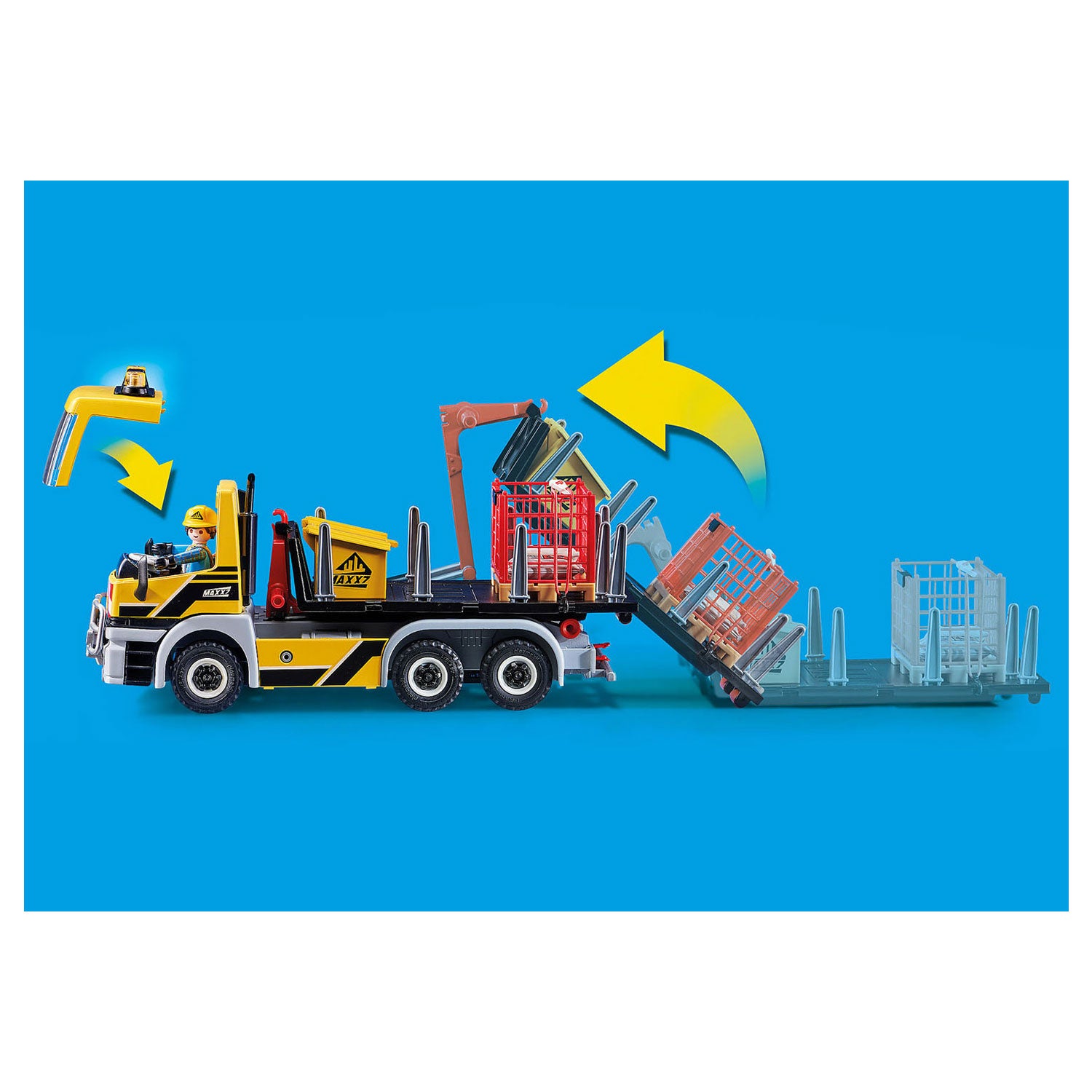 Playmobil 70444 City Action Construction Truck with Tilting Trailer