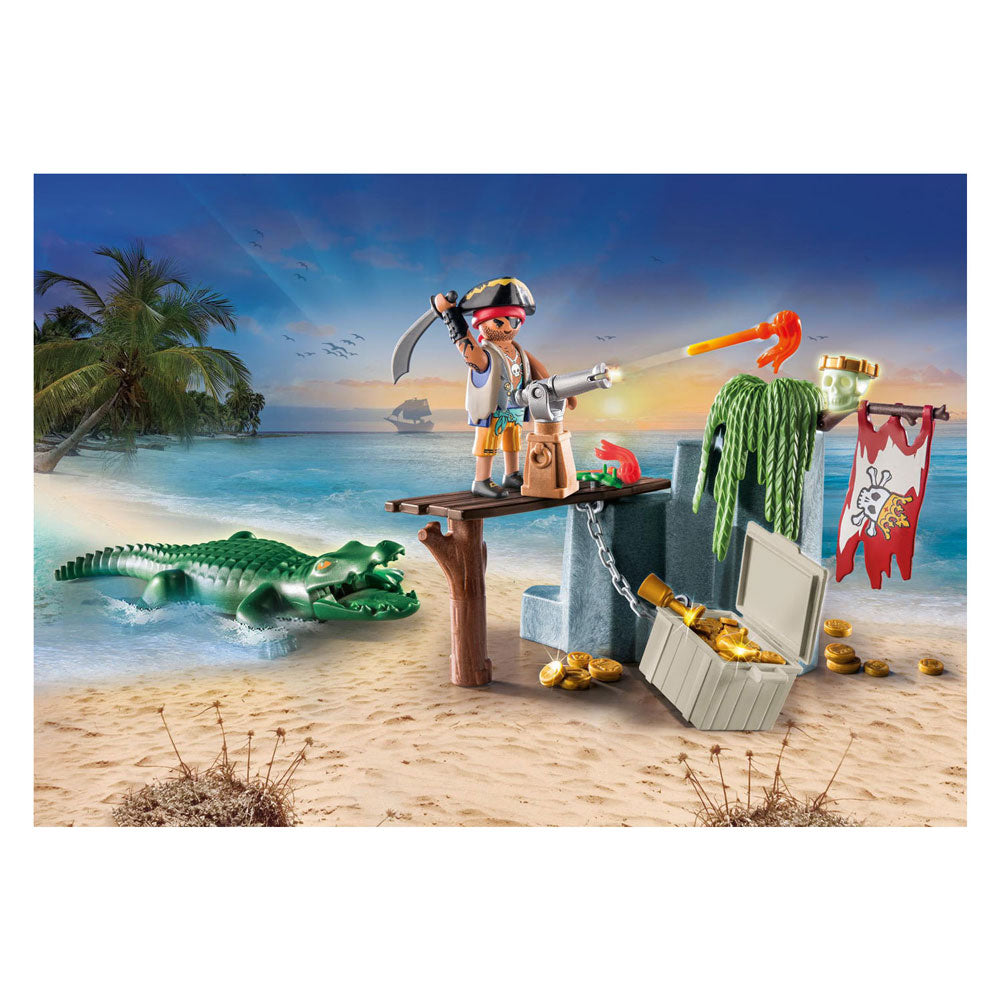 PLAYMOBIL 71473 Pirates Pirate with Alligator Starter Pack