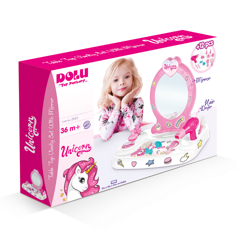 Unicorn Table Top Vanity Set