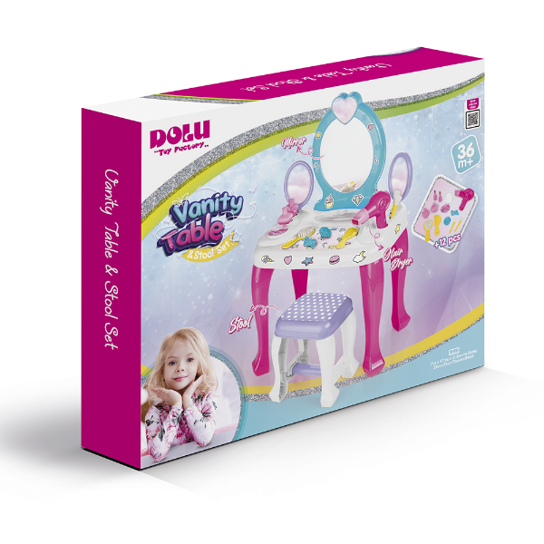 Unicorn Vanity Table & Stool Set