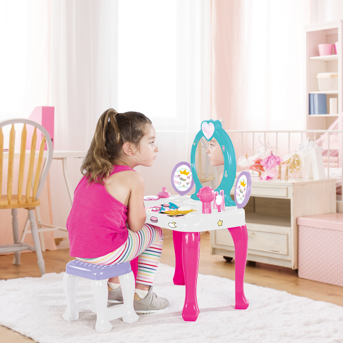 Unicorn Vanity Table & Stool Set