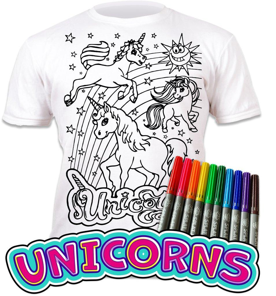 Unicorn Colour In T-Shirt