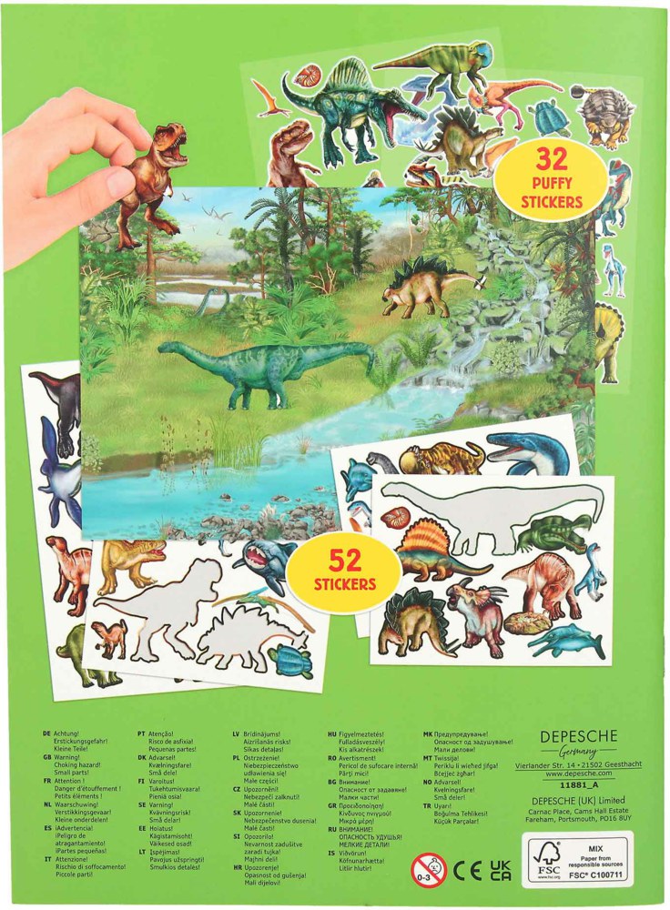 Dino World with Puffy Stickers