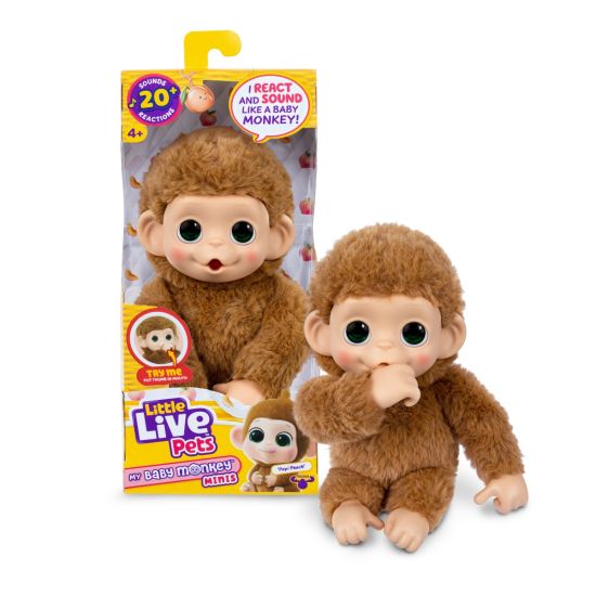 Little Live Pets My Baby - Mini Monkey (Light Brown)