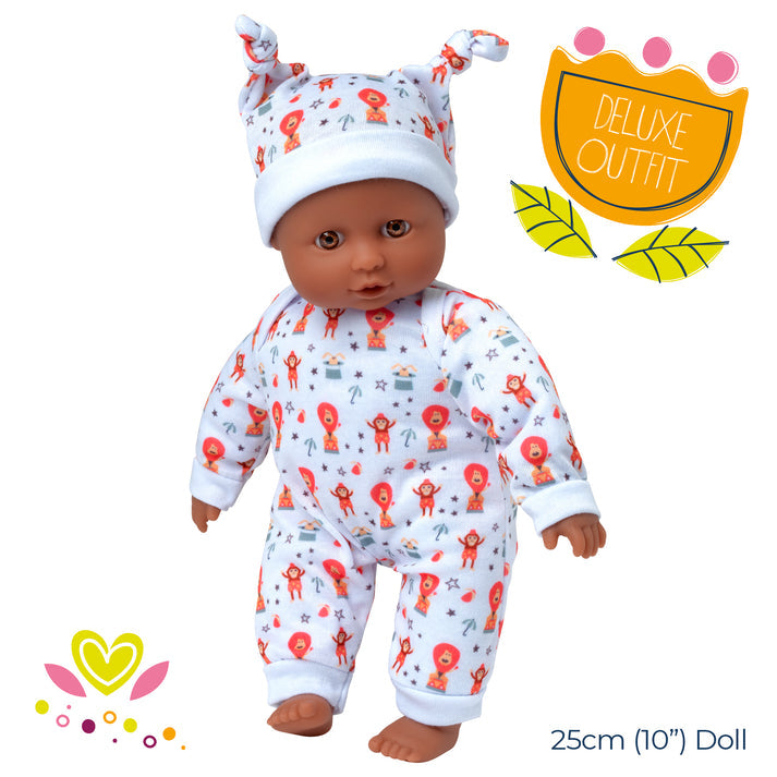 Dolls World Baby Grace - 25cm Soft Bodied Ethnic Doll