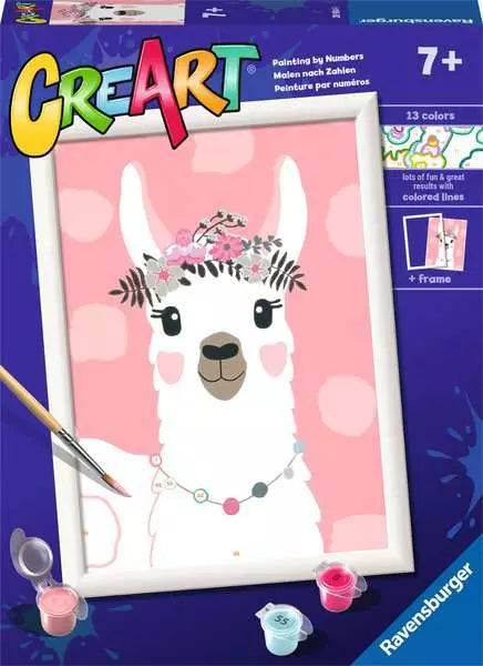 Ravensburger CreArt No Drama Llama Paint by Numbers Set