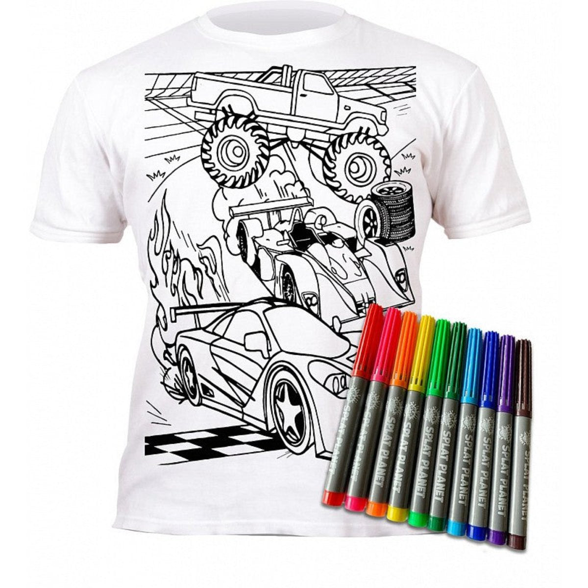 Cars Colour In T-Shirts