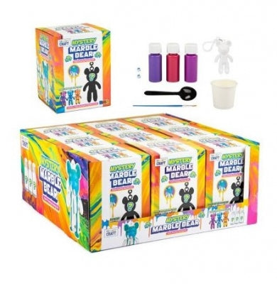 Mystery Marble Keyring Bear 3 Asst