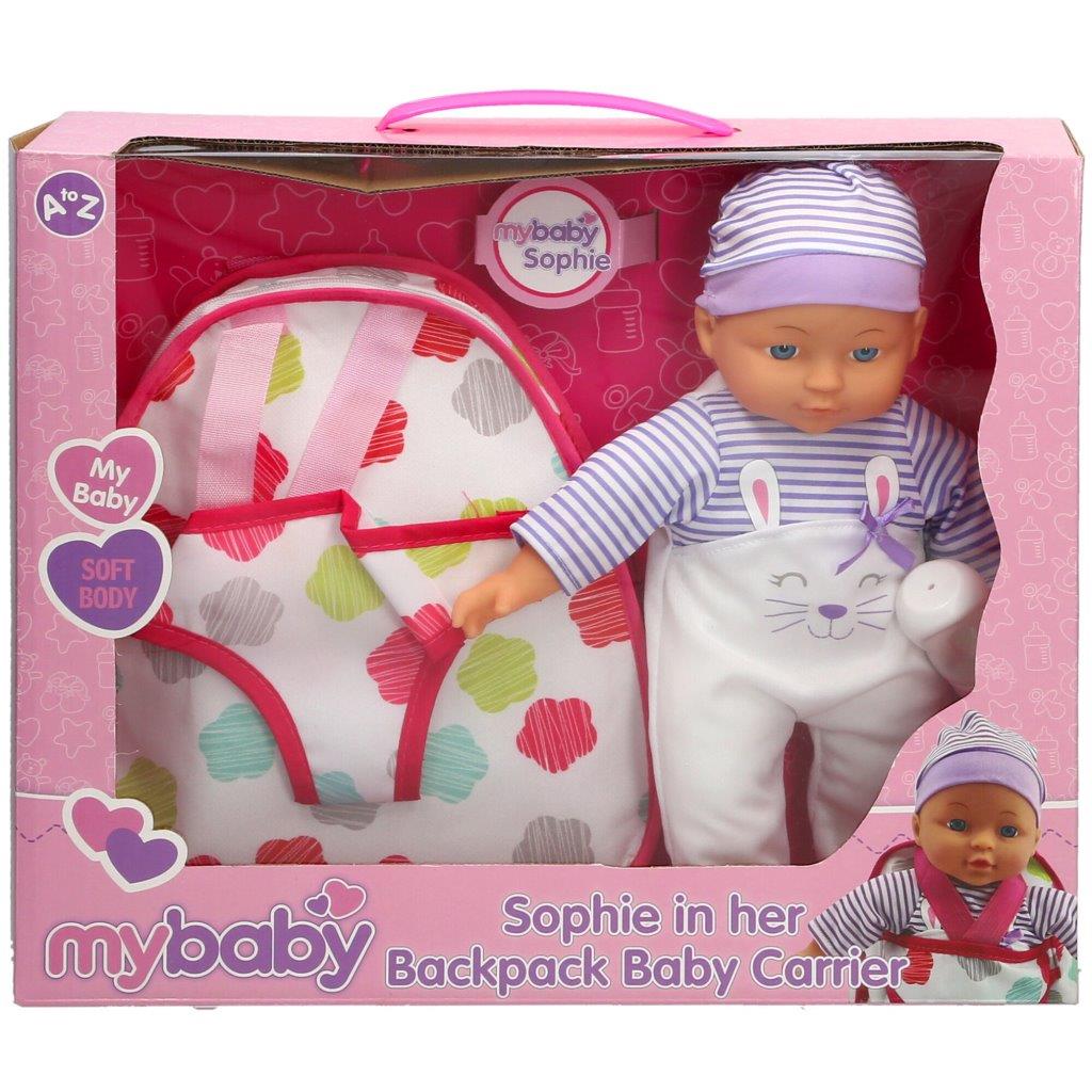 30Cm Doll In Carrier 3 Asst