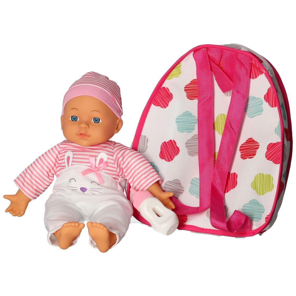 30Cm Doll In Carrier 3 Asst