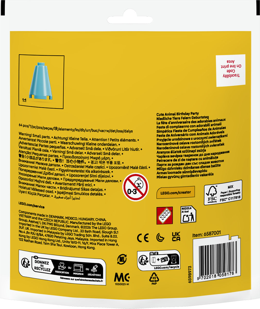 Lego Creator Cute Animal Birthday Party 30715