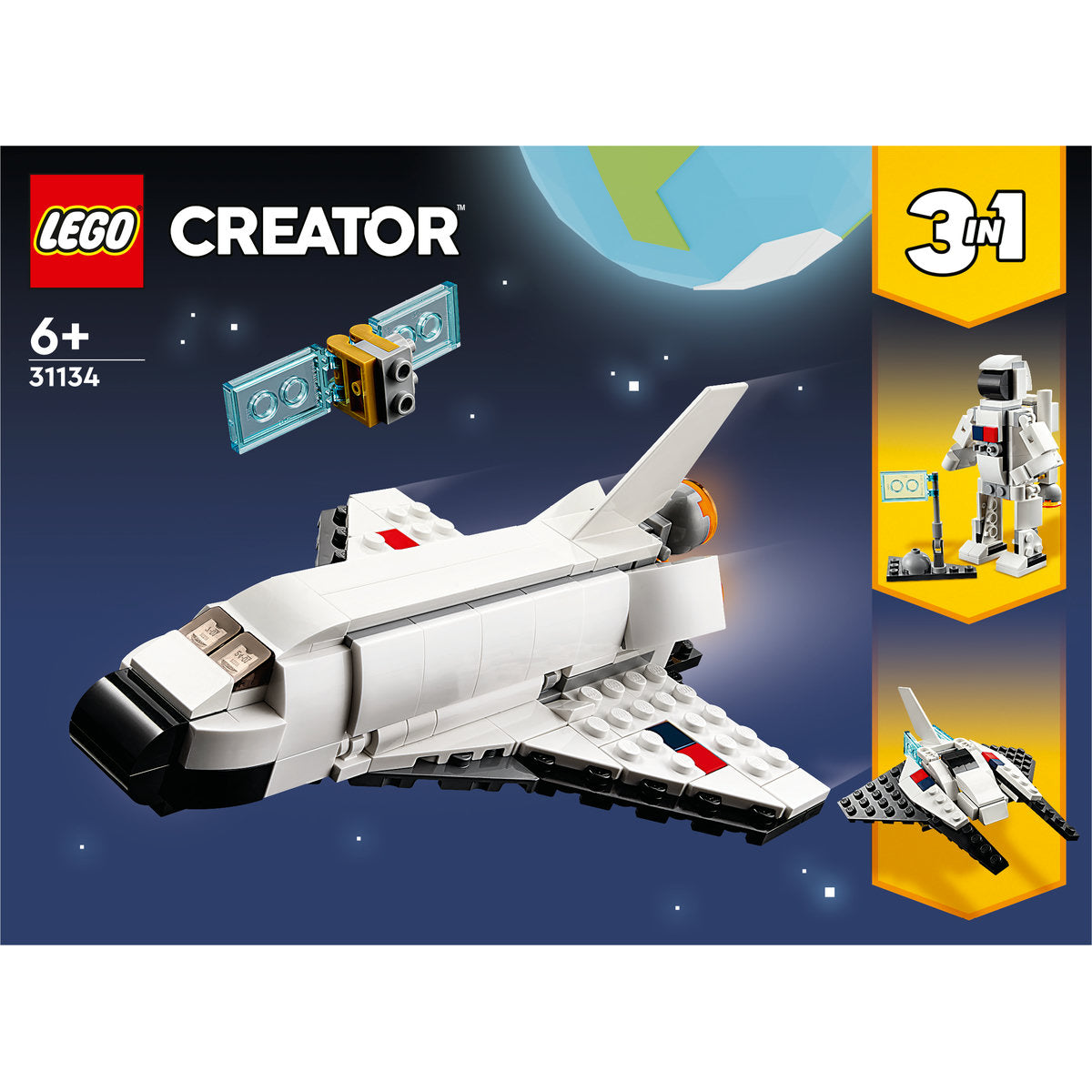 LEGO Creator 3 in 1 Space Shuttle Toy Set 31134 - Moons Toystore