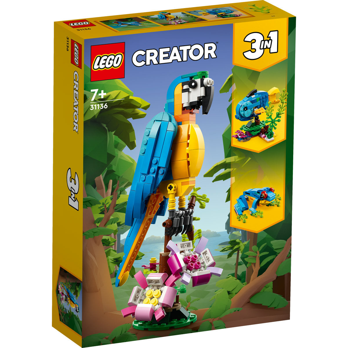 LEGO Creator 3 in 1 Exotic Parrot Toy Set 31136