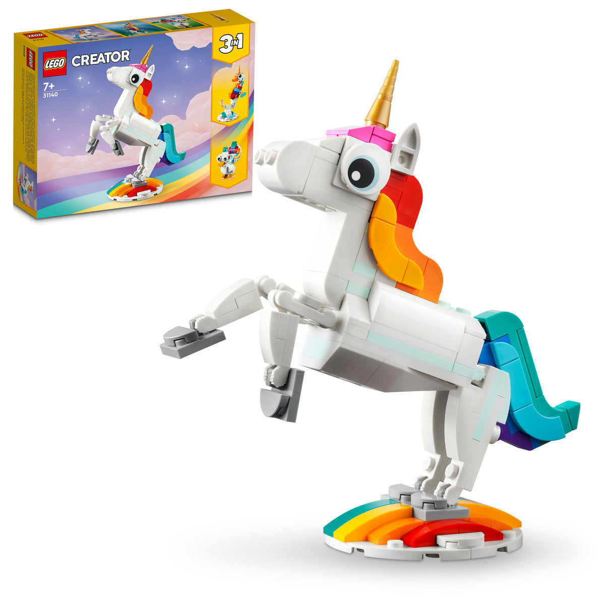 LEGO Creator 3 in 1 Magical Unicorn Toy Set 31140 - Moons Toystore