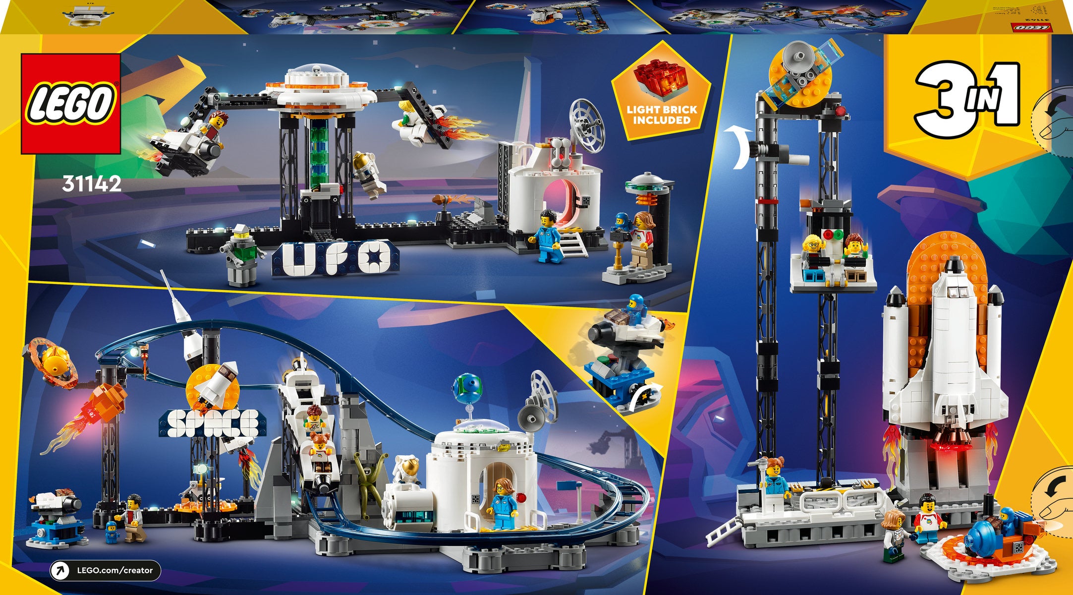LEGO Creator 3in1 Space Roller Coaster Set 31142