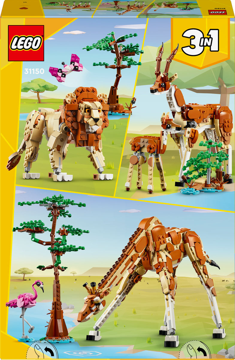 LEGO Creator 3in1 Wild Safari Animals Toy Set 31150 - Moons Toystore