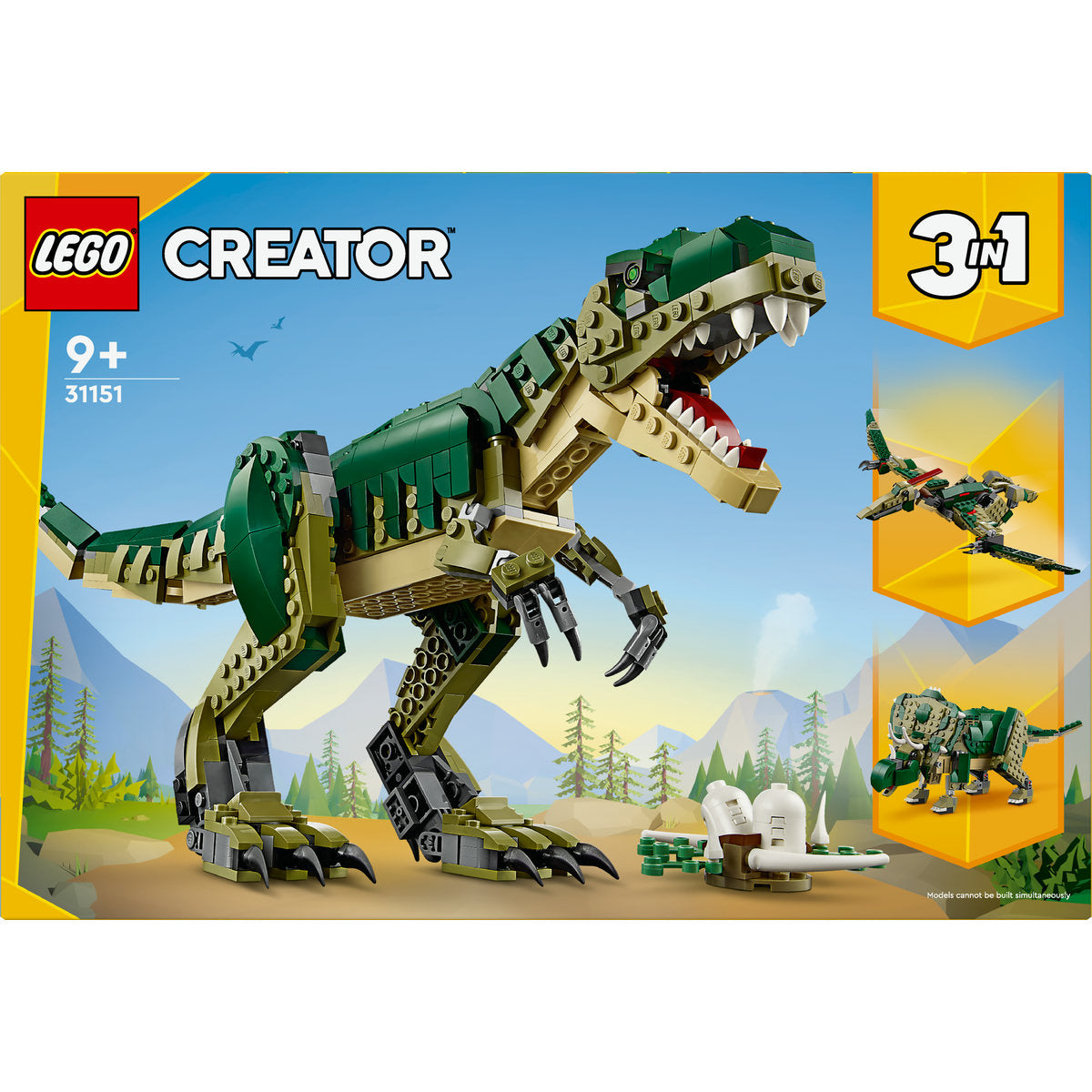 LEGO Creator 3in1 T. rex, Toy Dinosaur Set 31151