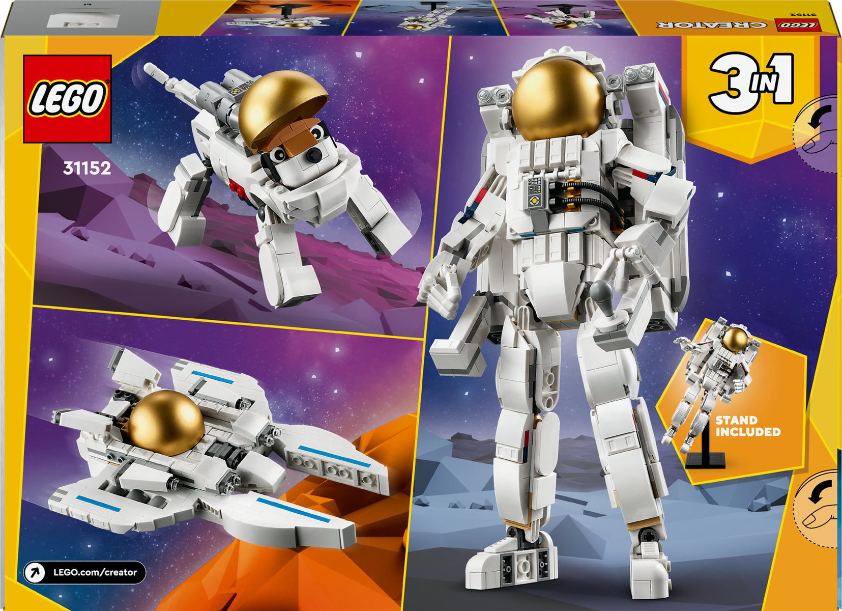 LEGO Creator 3in1 Space Astronaut Model Kit 31152