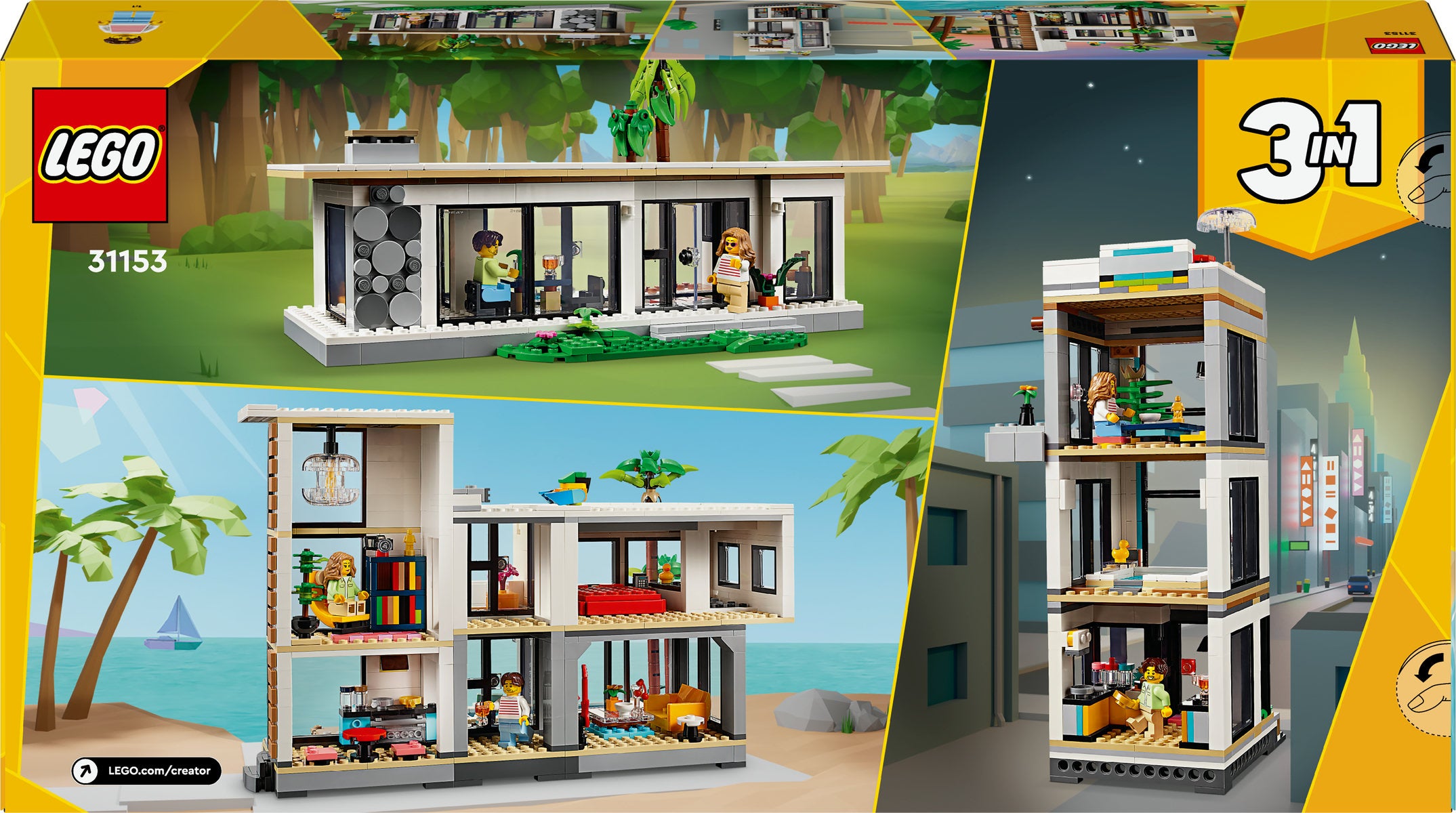 LEGO Creator 3in1 Modern House Toy for Kids 31153