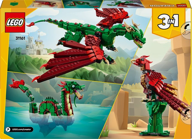 LEGO Creator 3in1 Medieval Dragon Toy Playset 31161