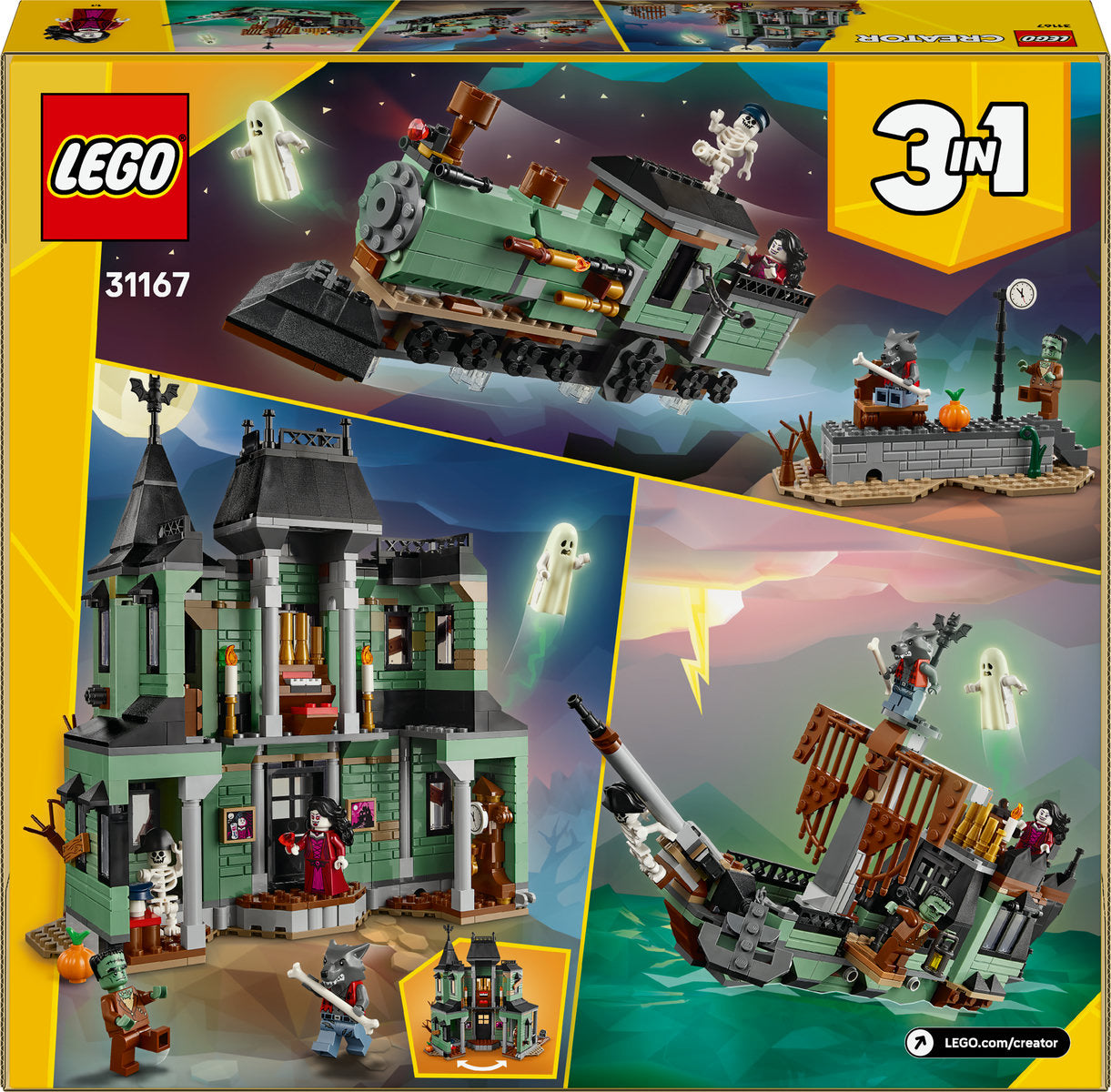 LEGO Creator 3in1 Haunted Mansion Building Toy 31167