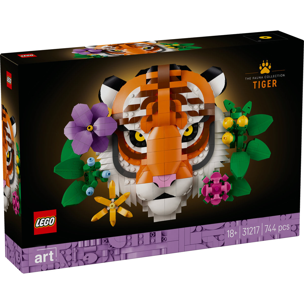 LEGO Art The Fauna Collection – Tiger, Housewarming Gift for a New Home 31217