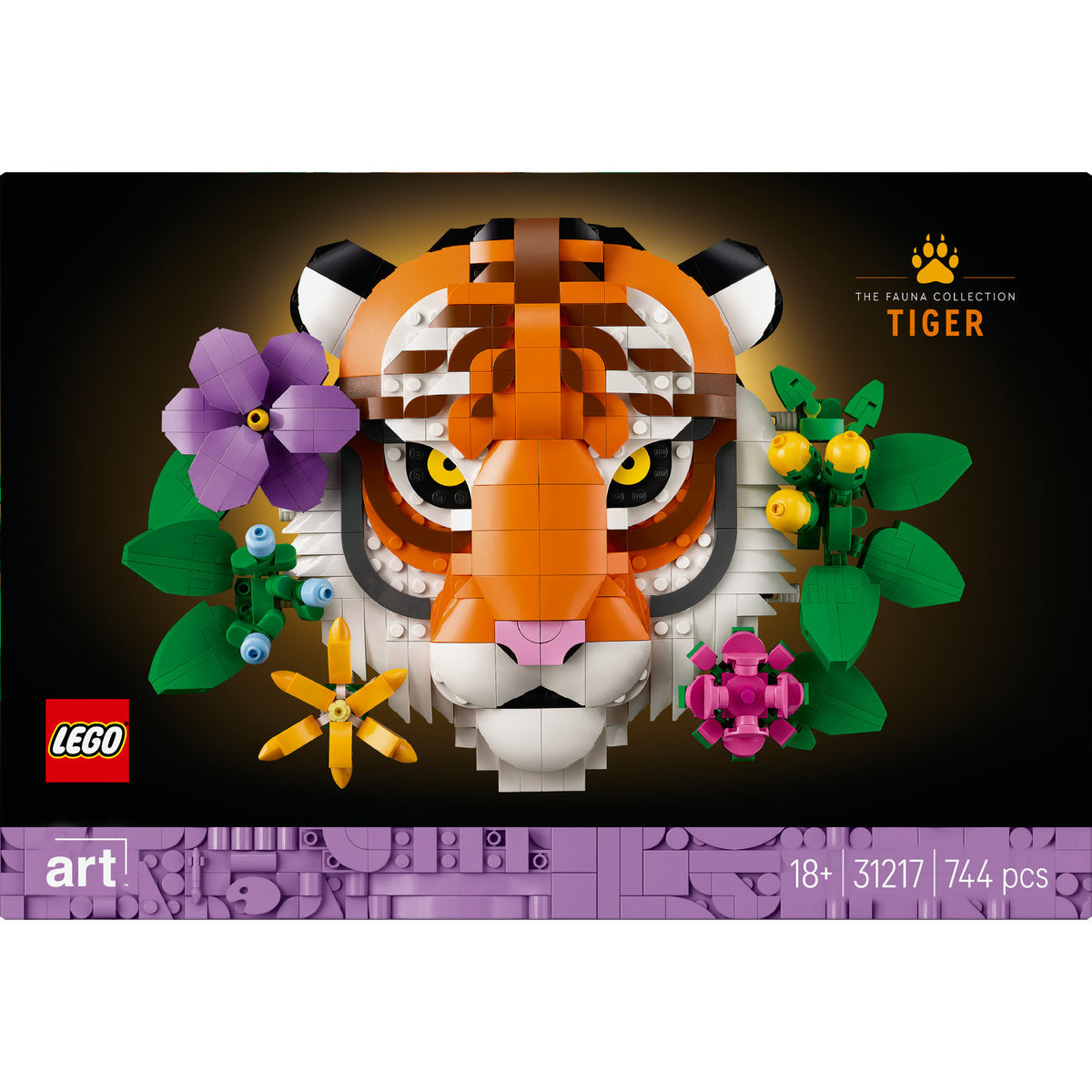 LEGO Art The Fauna Collection – Tiger, Housewarming Gift for a New Home 31217