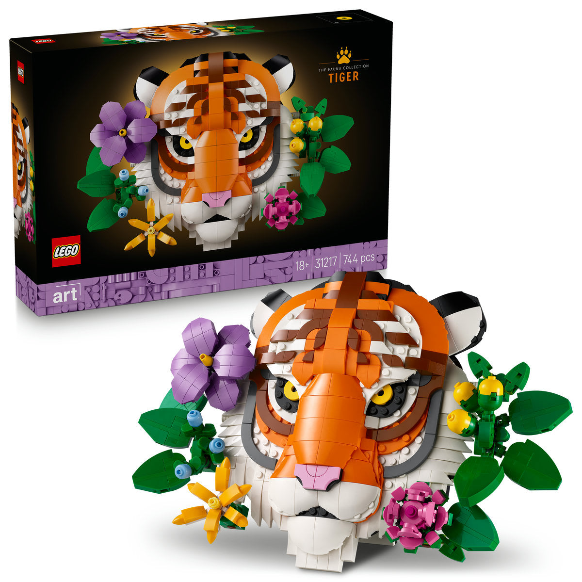 LEGO Art The Fauna Collection – Tiger, Housewarming Gift for a New Home 31217