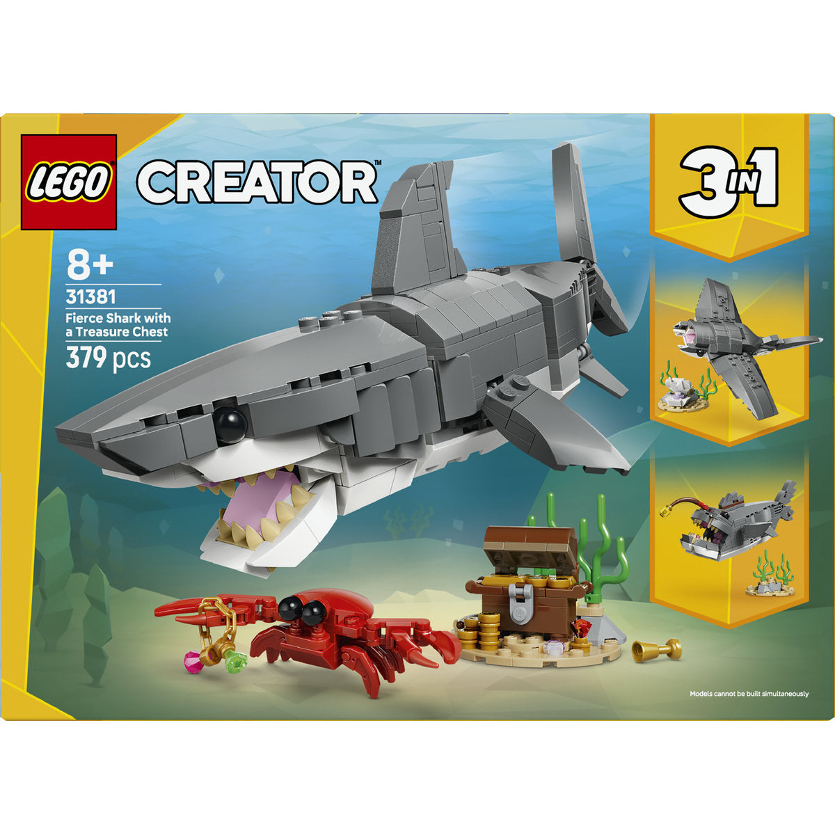 LEGO Creator 3in1 Fierce Shark with a Treasure Chest 31381