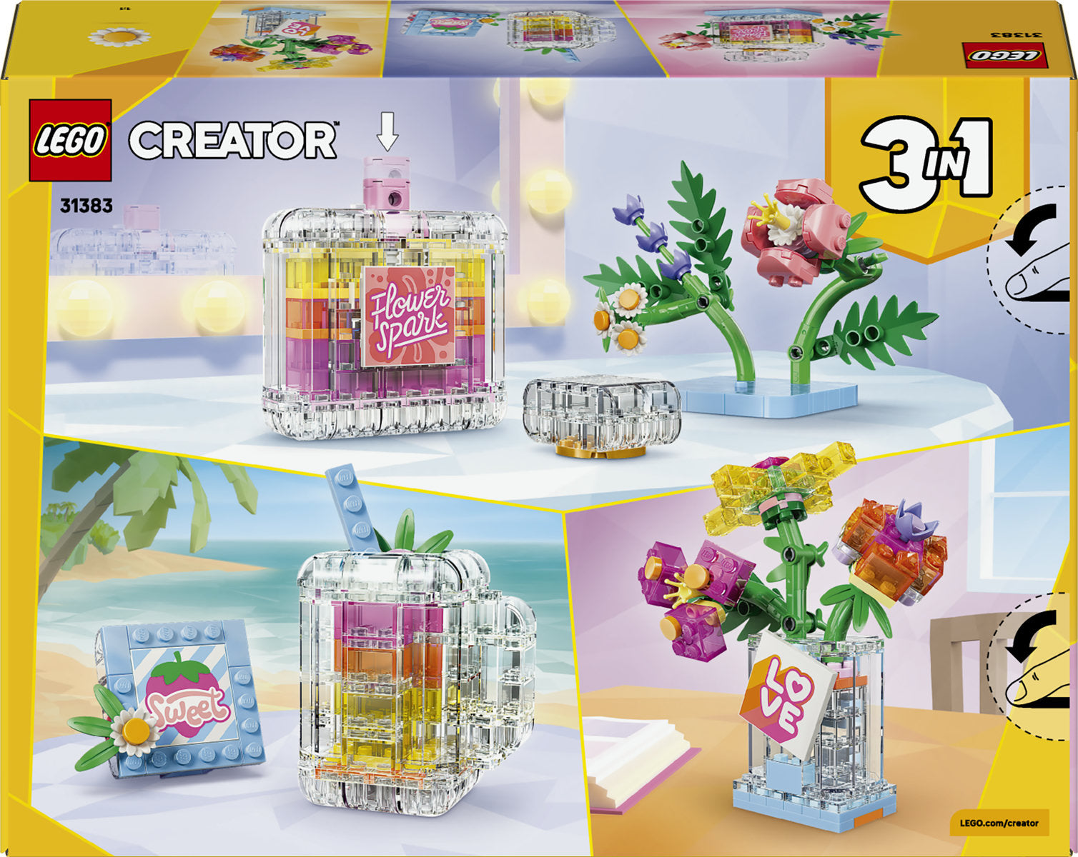 LEGO Creator 3 in 1 Floral Perfume Bottle Building Set 31383