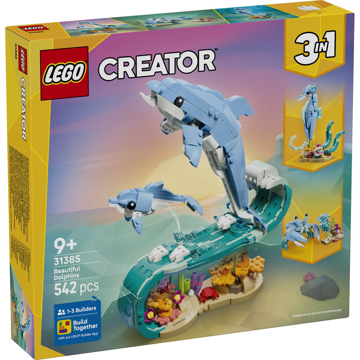 LEGO Creator 3in1 Sea Animals: Beautiful Dolphins 31385