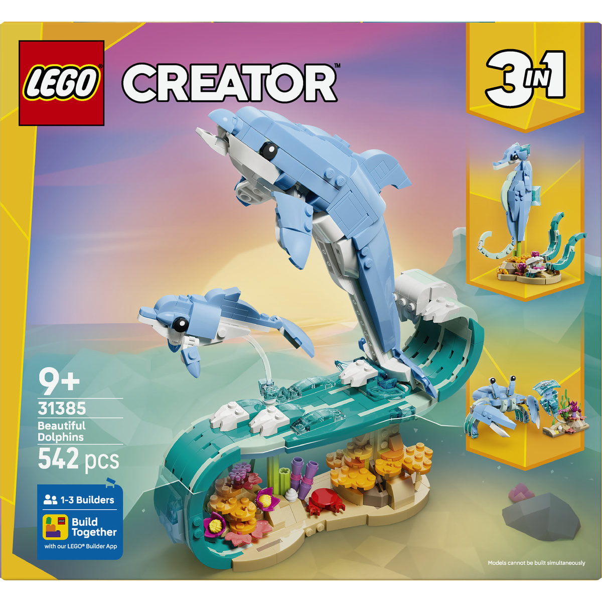 LEGO Creator 3in1 Sea Animals: Beautiful Dolphins 31385